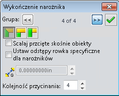 Konstrukcje spawane Okno dialogowe Wykończenie narożnika Okno dialogowe Wykończenie narożnika zostało przeprojektowane tak, aby można było bardziej bezpośrednio sterować sposobem przycinania członów