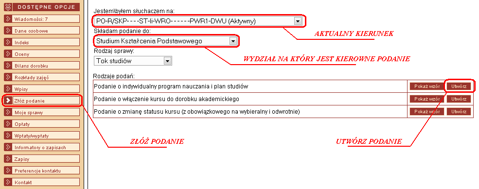 Krok 1. Logowanie do portalu Zaloguj się na stronie www.edukacja.pwr.wroc.pl podając login pwr.