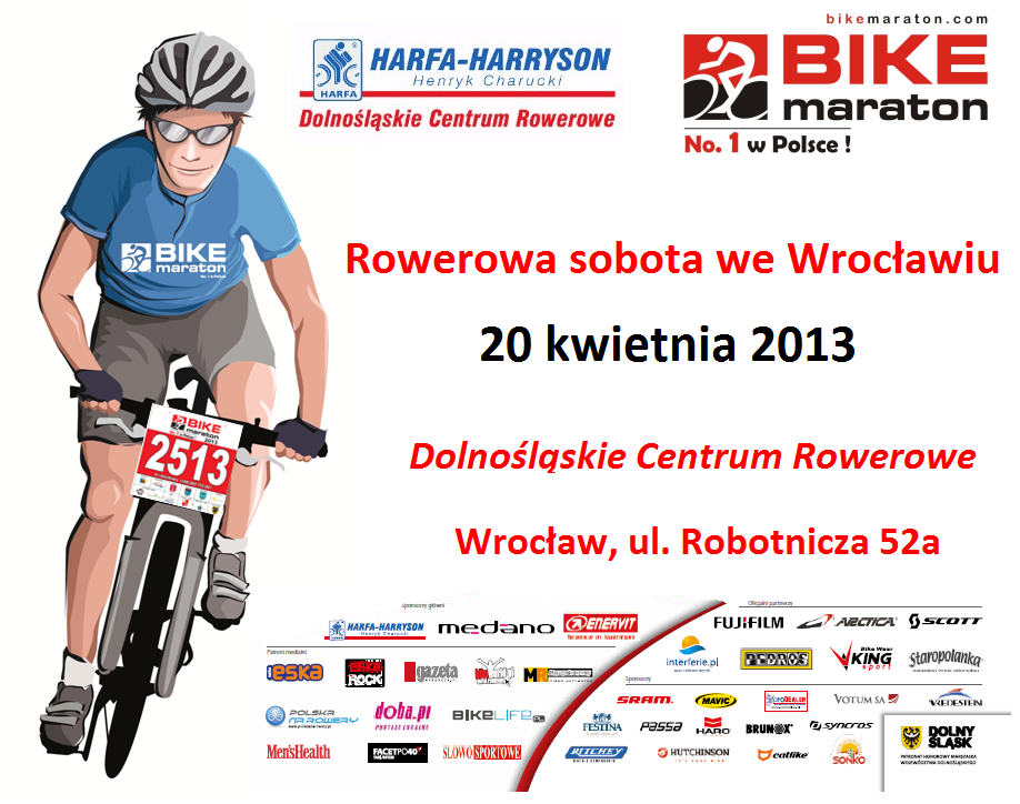 Doświadczenia z marką W sobotę ( 20 kwietnia ) organizatorzy wrocławskiej edycji Bike Maraton, największej imprezy rowerowej w Polsce zapraszają do Dolnośląskiego Centrum Rowerowego Harfa- Harryson