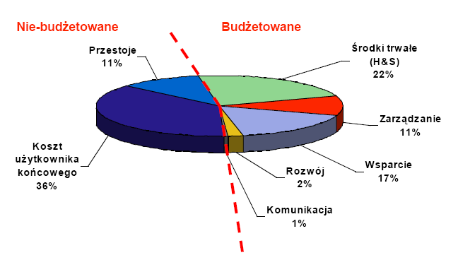 Typowy rozkład kosztów