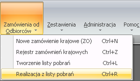 przesłał go na palmtopa magazyniera do kompletacji. Magazynier przygotował towary na paletach i zatwierdził skompletowanie listy pobrań. Informacja ta została automatycznie przekazania do ELSE.