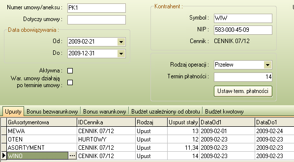 Część I Definiowanie warunków handlowych z odbiorcami Jednym z podstawowych czynników determinujących współpracę handlową sprzedających i kupujących są warunki handlowe. W systemie ELSE.