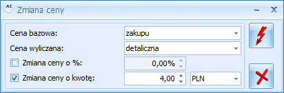 Przykład: Towary zaznaczone na liście: T1, T2, T3. Wskazane parametry: EAN z zakresu: EAN 13, Od: 20, Do: 30. Rys. Nadanie dla towarów kodów EAN.