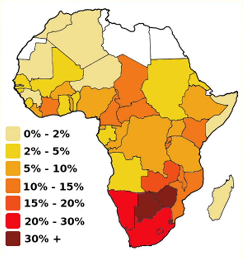 PROBLEM AIDS W AFRYCE Do największej liczby nowych zakażeń na świecie dochodzi w regionie Afryki i Karaibów.