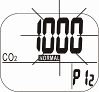 6.3 Ustawienie górnej wartości CO 2 dla normalnego zakresu Naciśnij przycisk LOG/ aby zwiększyć wartość i klawisz MIN/MAX aby wartość zmniejszyć. Każde naciśnięcie klawisza zmienia wartość o 100 ppm.