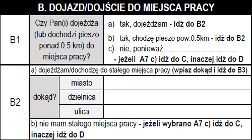 BADANIE DOJAZDÓW DO MIEJSC PRACY I NAUKI relacje