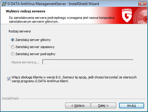 14 Podręcznik G DATA AntiVirus Business Dzięki wprowadzeniu hierarchizacji Serwerów, można dostosować architekturę ochrony do logicznej topografii sieci.