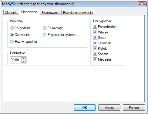 50 Podręcznik G DATA AntiVirus Business Opcja Przy starcie systemu powoduje przeprowadzenie skanowania przy każdym uruchomieniu komputera.