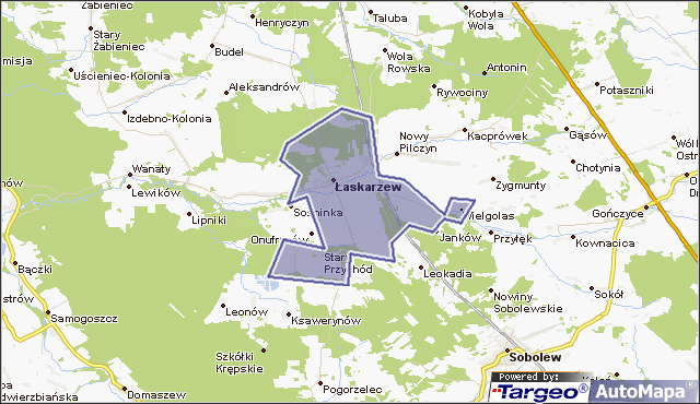 Użytkowanie ziemi (ha) w gminie: grunty orne 4450 sady 107 łąki 415 pastwiska 413 lasy i grunty leśne 2859 pozostałe (w tym tereny zabudowane i drogi) 517 3. Gmina stanowi 6,82% powierzchni powiatu.