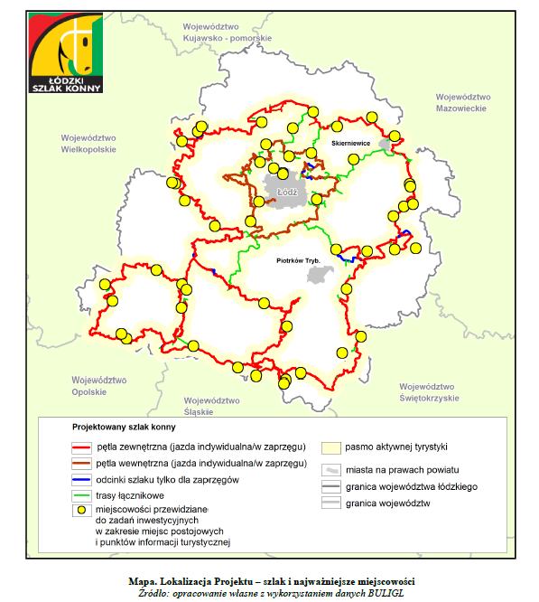 Turystyka w siodle infrastruktura innowacyjnego i unikatowego produktu turystycznego Całkowita wartość projektu: 33 321 467 zł w tym dofinansowanie ze środków UE (POIG) dla projektu wynosi: 16 184