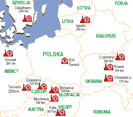 Mapa rozmieszczenia obiektów