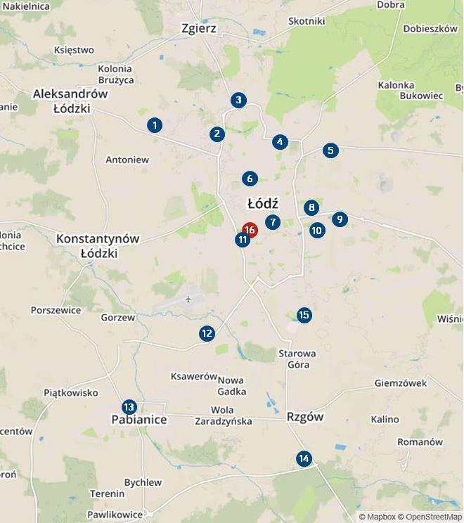 W kolejnych latach powstał E. Leclerc przy ul. Inflanckiej, M1 przy ul. Brzezińskiej, CH Tulipan przy ul. Piłsudskiego, Tesco przy ul. Widzewskiej oraz Carrefour przy ul. Szparagowej.