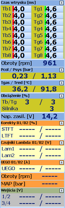 Strona 9 z 66 przełączenia, oliwkowa, gdy większa od temp. przełączenia a mniejsza od 50 C (nie wszystkie funkcje są wtedy aktywne), granatowa powyżej 50 C.