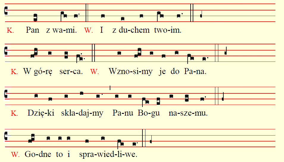 Następnie kapłan z rozłożonymi rękami odmawia modlitwę nad darami; Panie, nasz Boże, wejrzyj na niewysłowioną miłość Serca Twojego Syna, który wydał się za nas, + aby przez Jego zasługi nasz dar stał