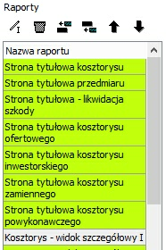 60 Jak stworzyć kosztorys w programach SeKo PRIX i SeKo SMART W górnej części każdej z tych sekcji znajdują się przyciski pozwalające na: edycję zaznaczonego szablonu lub raportu (w zależności z