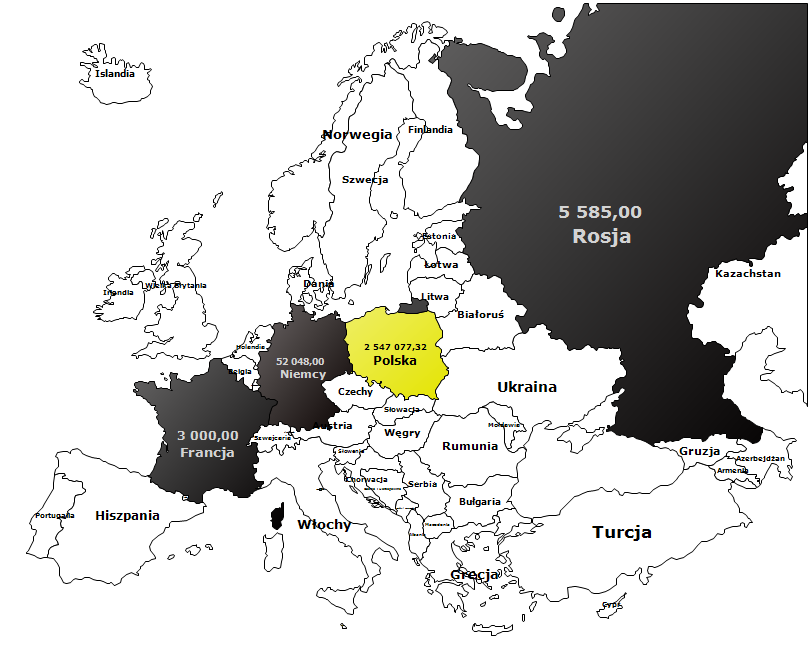 Rysunek 88 Mapa Europy 5. Zmiany w wykresach 5.1.