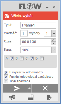 11 Propozycji odpowiedzi może być 10: od A do J lub 1 do 10 Przykładowe ekrany konfiguracji pytań jednokrotnego wyboru i wielokrotnego wyboru znajdują się poniżej.