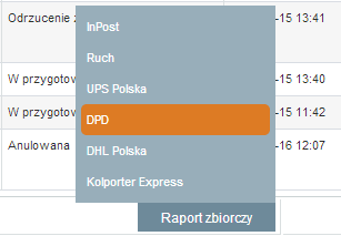 Rys. 78 Okno drukowania etykiet termicznych 9.7.2 Przygotowywanie raportu zbiorczego Krok 1 W panelu administracyjnym sklepu wchodzimy do zakładki Sales Sheepla.