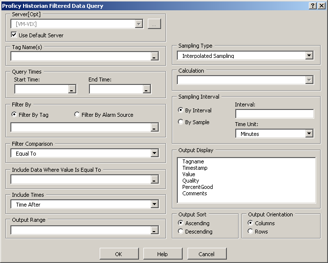 Filtered Data Query (opis) Opcja Filtered Data Query daje wszystkie możliwości co opcja Calculated Data Query.