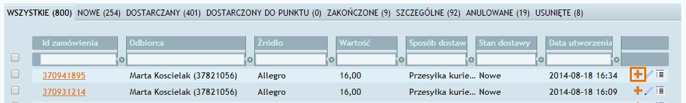 18.3 Obsługa zamówień i generowanie dokumentów przewozowych Zamówienia złożone w sklepie Shoper pobierają się do Sheepla automatycznie.