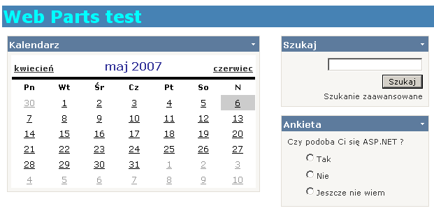 W tym momencie można już minimalizować lub zamykać poszczególne elementy za pomocą menu rozwijanego, tzw.