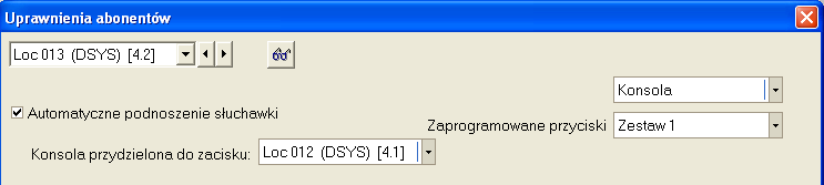 Wówczas również przypisujemy wcześniej zdefiniowany zestaw przycisków szybkiego wybierania i ich lampki.