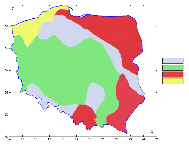 Strefy klimatyczne wymagań wobec asfaltu w Polsce wg Superpave PG 58-22 PG 58-34 PG 64-34 PG 64-28 PG 58-28 Cienka warstwa ścieralna: cws h=0 mm PG