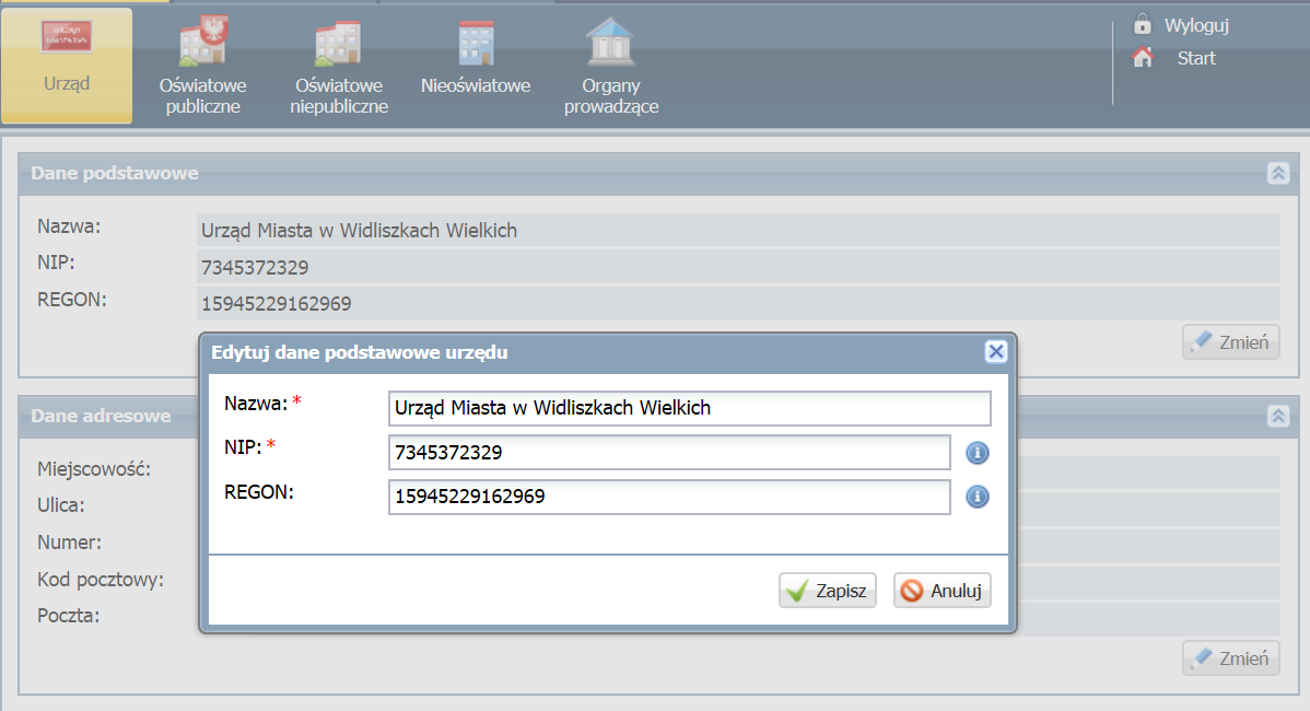 Podręcznik administratora Platformy systemu vedukacja 16 Organizacja opisu jednostek oświatowych publicznych i niepublicznych w rejestrze jednostek Rejestr jednostek umożliwia przeglądanie, w tym za