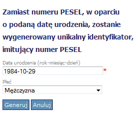 10 z 18 Rysunek 14 Edycja własnych danych osobowych PAMIĘTAJ: Należy wprowadzić numer ewidencyjny PESEL. Niepowtarzalny numer PESEL umożliwia jednoznaczną identyfikację użytkownika.