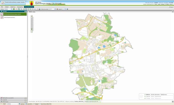 systemach GIS poprzez kilka wyodrębnionych portali internetowych, promocja Zabrza uruchomienie Interaktywnego Planu Miasta, włączonego w strukturę