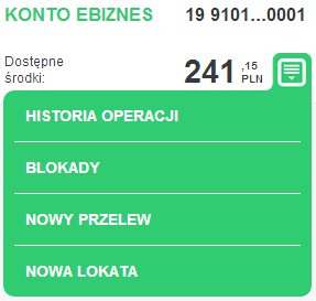 Rachunki Wybór opcji RACHUNKI dostępnej ze strony głównej aplikacji umożliwiapodgląd listy rachunków klienta.