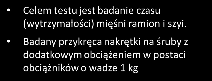 Przykładowe testy: Test zręczności manualnej i koordynacji