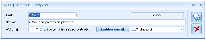 W oknie edycji szablonu e-mail dla zdarzenia w Preliminarzu płatności oprócz standardowych dostępne są następujące makra: Zestawienie dokumentów windykowanych makro podstawia informacje o wszystkich