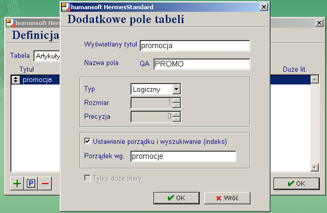 w polu cecha 3 - znajdzie się jakikolwiek wpis Zaznaczenie tego pola w kartotece artykułu powoduje że towar pojawia się w promocjach na sklepie internetowym. 10.