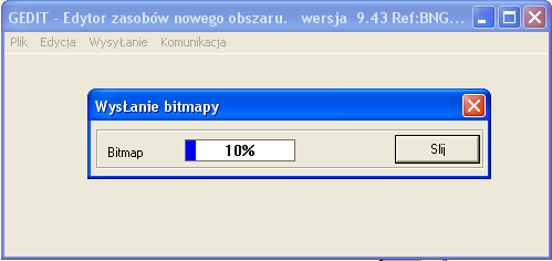 Po zaprojektowaniu formatki etykiet naleŝy zamknąć okno z programowaną etykietą, następnie wysłać plik z zestawem etykiet do wagi: Menu - > Wysyłanie ->