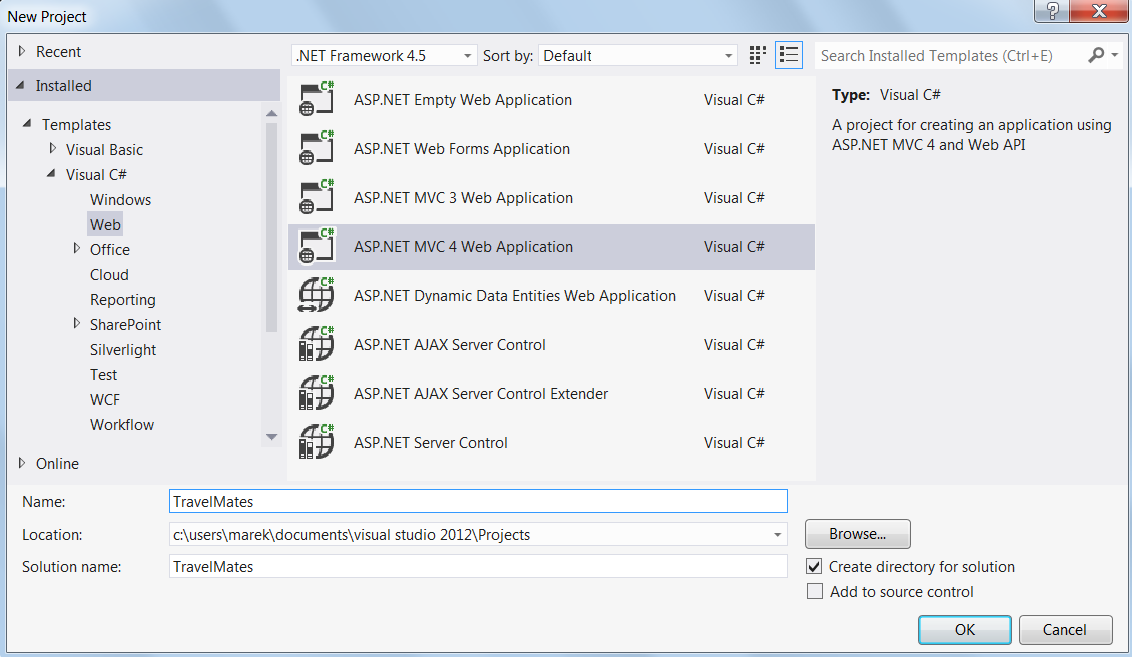 Microsoft.NET: ASP.NET MVC + Entity Framework (Model First) Do realizacji projektu potrzebne jest zintegrowane środowisko programistyczne Microsoft Visual Studio 2012.