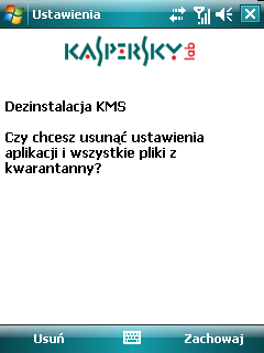 W celu wykonania pełnej dezinstalacji aplikacji wciśnij Usuń. Rysunek 70. Usuwanie ustawień aplikacji 5. Aby zakończyć dezinstalację aplikacji, uruchom ponownie urządzenie. AKTUALIZACJA WERSJI 8.