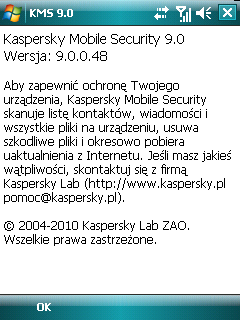 3. Wybierz Pełne. PRZEGLĄDANIE INFORMACJI O APLIKACJI Można przeglądać informacje ogólne na temat aplikacji, włączając numer wersji i szczegóły praw autorskich.