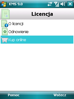 Rysunek 74. Odnawianie licencji online Zostanie otwarta strona internetowa, na której możesz zakupić odnowienie licencji. Jeżeli okres ważności wygasł, zostanie otwarta strona internetowa http://www.