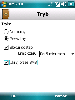 ZDALNE URUCHOMIENIE OCHRONY PRYWATNOŚCI Kaspersky Mobile Security 9.0 umożliwia zdalne uruchamiane Ochrony prywatności przy użyciu specjalnej wiadomości SMS.