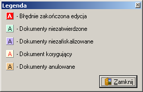 UWAGA 1. Zarządzanie listą (kolejność i widoczność kolumn) dotyczy danego stanowiska komputerowego.