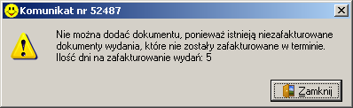 tworzymy dokument). Dodatkowo w tym przypadku Zakres dat ustawiony jest na cały zakres dat oraz nie trzeba klikać Wyświetl.