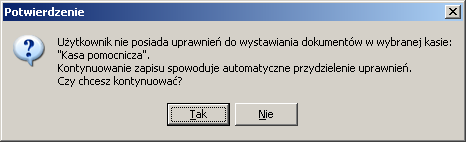 Uprawnienia do kas W zarządzaniu użytkownikami dodano możliwość przydzielania użytkownikom uprawnień do poszczególnych kas w systemie (podobnie jak to było dla magazynów, grup cen).