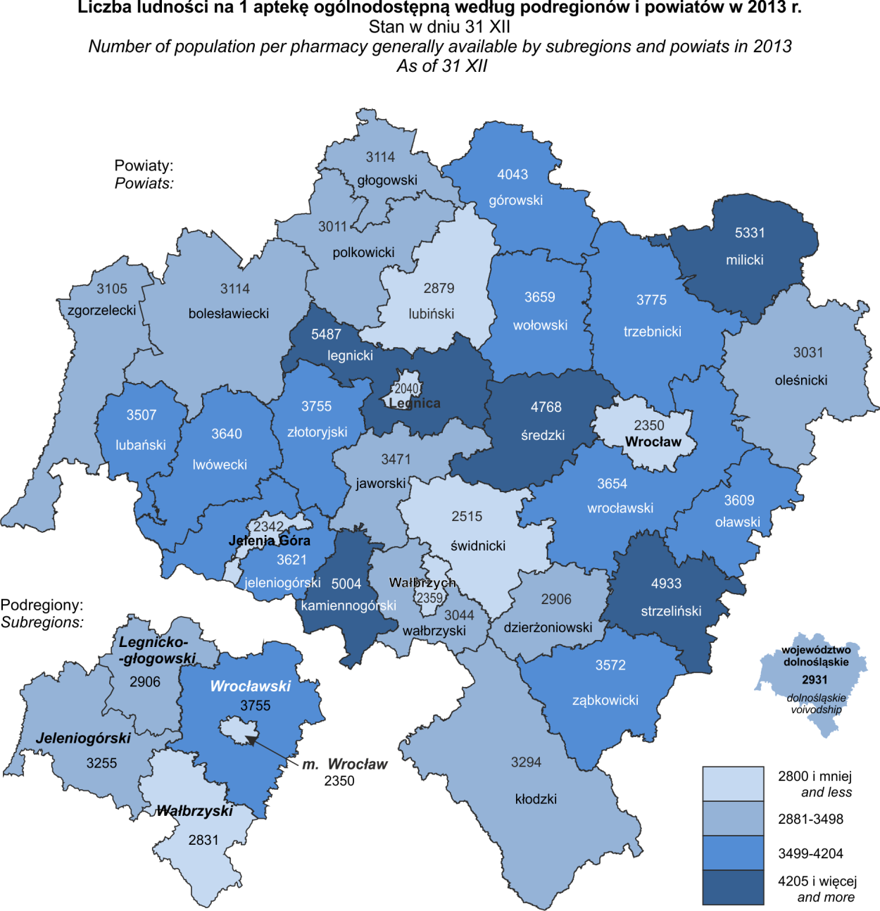 - 32 - analogicznego okresu poprzedniego roku było to więcej odpowiednio o 23 i o 3. Z ogólnej liczby aptek 91,0% działało w miastach, w tym ponad 27% we Wrocławiu.