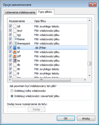 indeksowania w systemach Windows Vista i Windows 7 różnią się nieznacznie, jednak większość poniższych informacji ma zastosowanie także w tych systemach. 3.