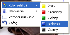 Selekcja Narzędzie umożliwia zaznaczenie prostokątnego fragmentu zdjęcia. Zaznaczenie jest nanoszone na wszystkie pozostałe zdjęcia w sekwencji. Według zaznaczenia można przycinać wszystkie zdjęcia.