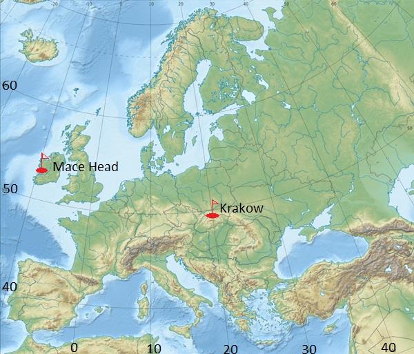 Rys 2. 9. Stacja pomiaru stężenia gazów śladowych w atmosferze Mace Head, Irlandia. Lewy panel przedstawia budynek laboratorium.