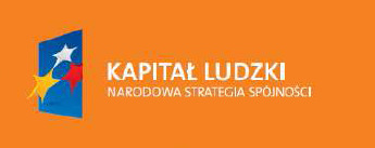 Warianty Logotypu POKL wariant kolorowy Logo PO KL na tle z gradientem wariant