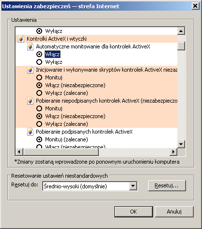 4.7. Kontrolka Active-X Przy pierwszym połączeniu z kamerą IP przez przeglądarkę Internet Explorer konieczne jest pobranie i zainstalowanie wtyczki Active-X.