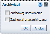 Rysunek 15 Przykładowe okno parametrów raportu 3.4.1.2.3 Eksportowanie obiektu Aby wyeksportowad obiekt na dysk lokalny komputera należy: 1. Z Globalnego Nagłówka wybrad Katalog. 2.